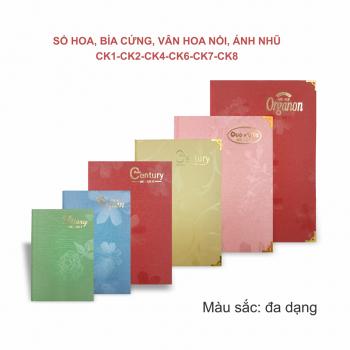 Sổ hoa, bìa cứng, vân hoa nổi, ánh nhũ CK1-CK2-CK4-CK6-CK7-CK8