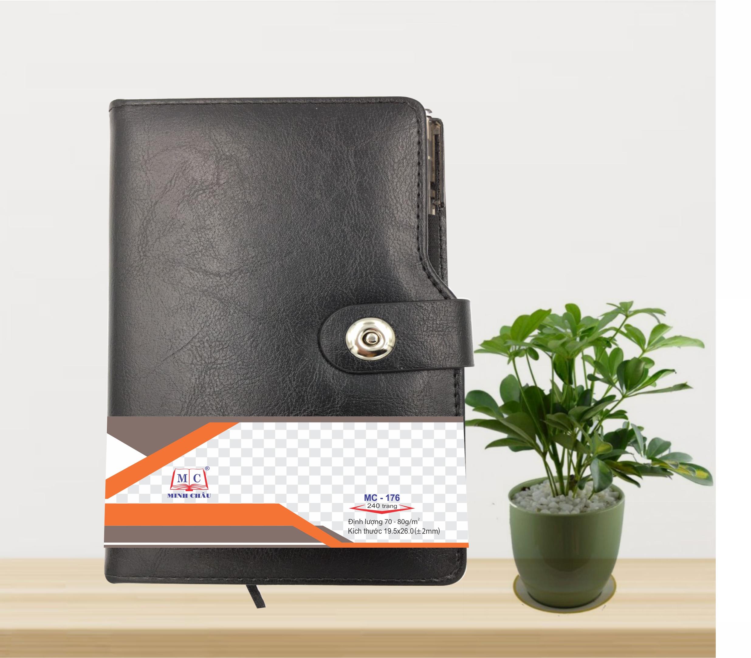 SỔ DA CAO CẤP MÃ 176 MÀU ĐEN