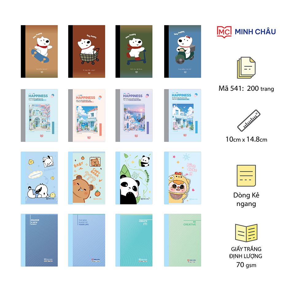 Sổ cao cấp may dán gáy General Book - Khổ A6 (Mã 541)