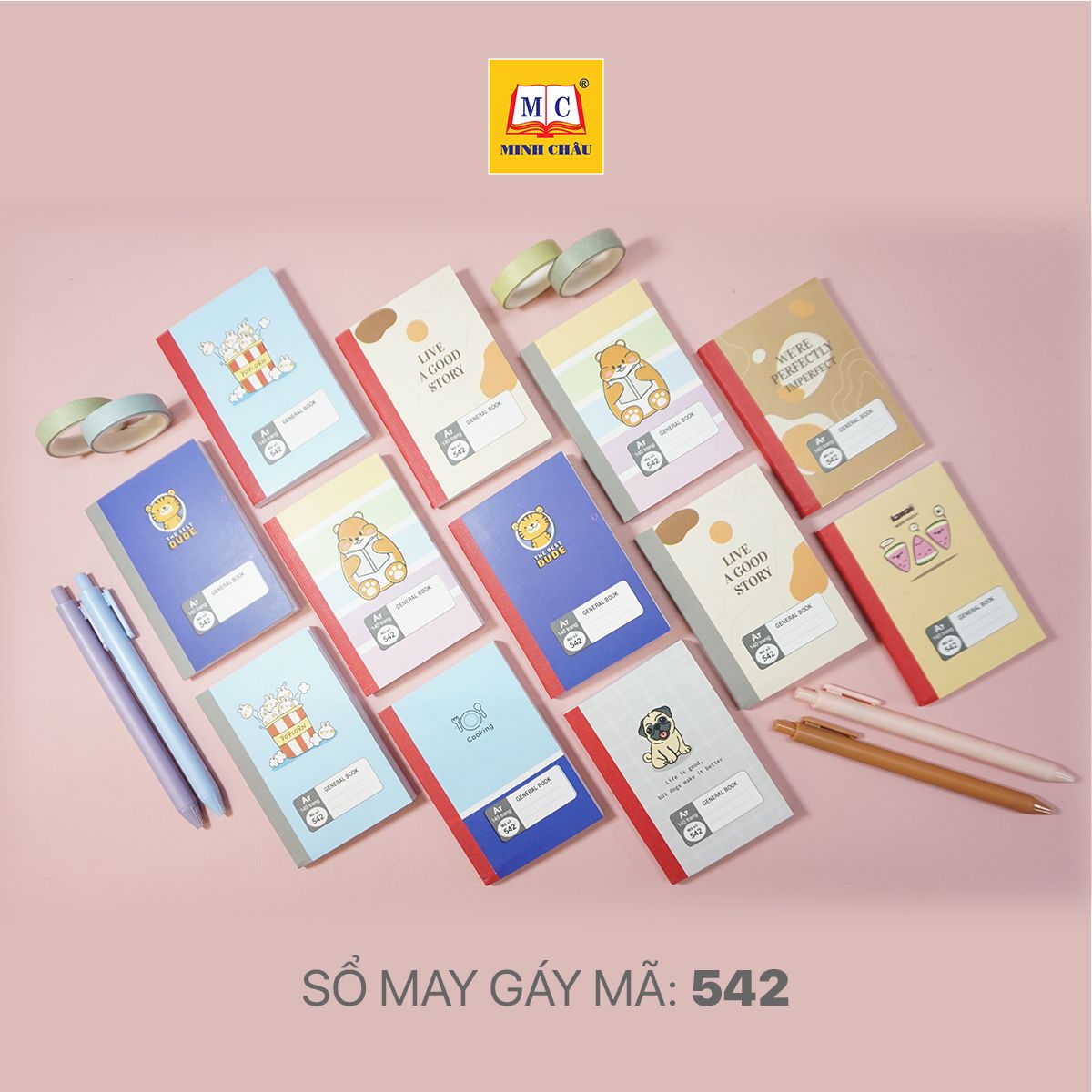 Sổ may gáy A7 (Mã 542)