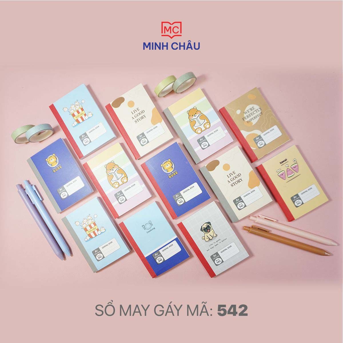 Sổ may gáy A7 (Mã 542)