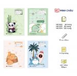 Vở Ô ly, 17x24cm, Giấy trắng ĐL 100gsm, Bộ mẫu Fun (Mã số 1012 - 1013 - 1014 - 1015)