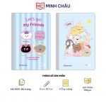 Sổ bìa bồi cao cấp may dán gáy A4 dòng kẻ 4 Ô ly (Mã số: 5059)