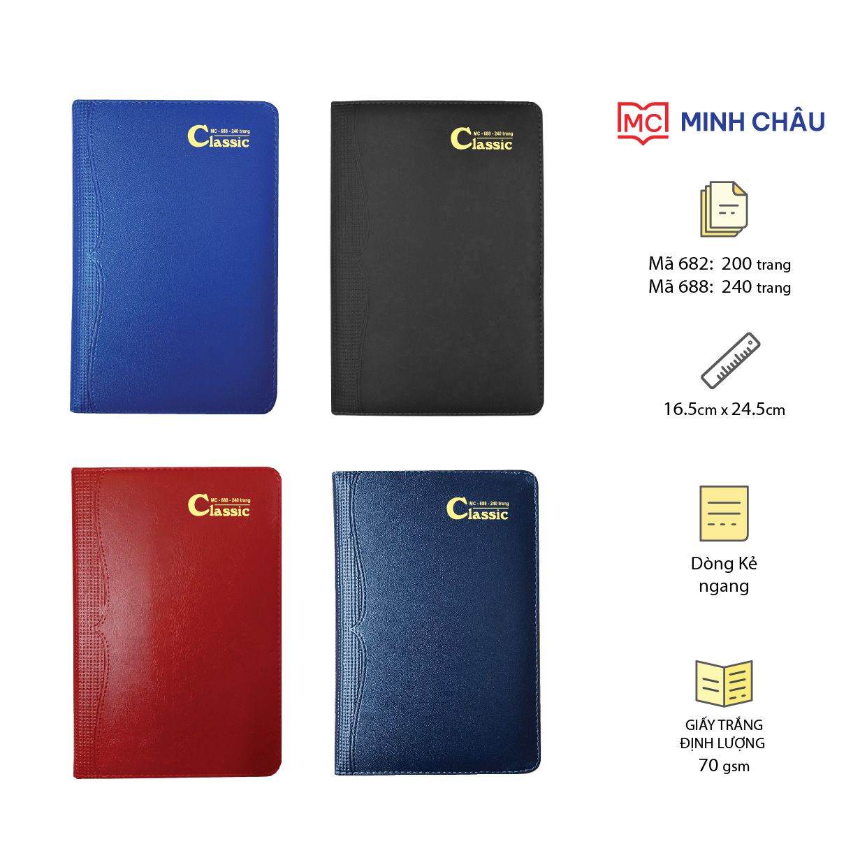  Sổ Classic K8 (Mã số: 682-688)