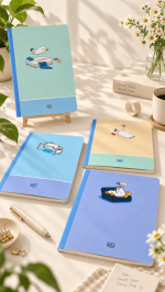 Vở kẻ ngang may dán gáy, 17.5 x 25cm, giấy vàng, ĐL 70gsm (Mã số: 271)